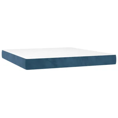 Produktbild von VidaXL 347852, Super King-Size, Federkernmatratze, Medium, Dunkelblau, Weiß, Polyester, Schaum