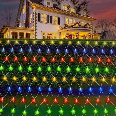 Obrázok produktu pre Vodotesná LED svetelná sieť do záhrady, 8 režimov, 200 x 200 cm