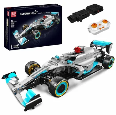 Obrázok produktu pre Mould King 13171 Formula 1 AMG diaľkovo ovládané pretekárske auto upínacie bloky 1257ks stavebnica hračiek -