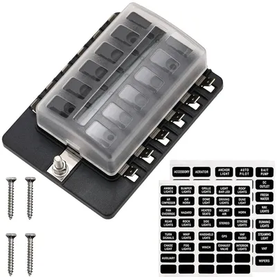 12-fach Sicherungskasten DC 12-24V mit LED-Anzeige