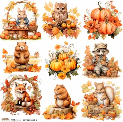 Produktbild von AUFKLEBER - ScrapLove - Autumn Set 4