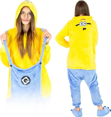 Produktbild von Halloween Kostüm Damen & Herren - One Piece Schlafanzug Zwerg - Jumpsuit - Karneval & Pyjama Kostüme für Erwachsene, Gröse XL