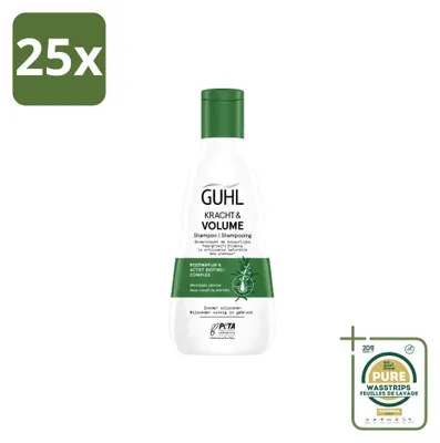 Productafbeelding van 25 x Guhl Kracht & Volume Shampoo - 250 ml - Voorraadverpakking - 25 stuks