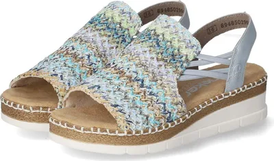 Produktbild von Rieker Damen Sandletten Blau Synthetik Textil Mix Größe: 40