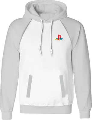Image de Playstation - Sweat à capuche homme/femme unie manches raglan HE3366 (L) (Blanc)