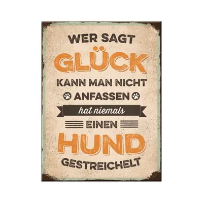 Produktbild von Nostalgic-Art - Magnet 6 x 8 cm - PfotenSchild - Glück anfassen