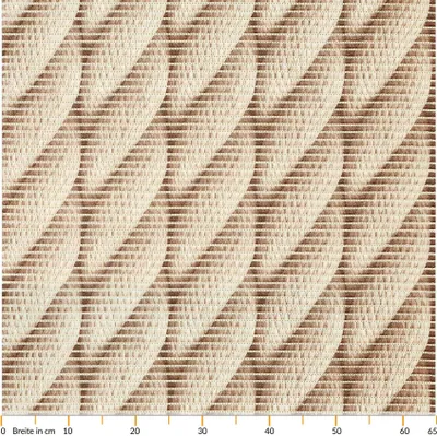 Produktbild von Badematte Anti-Rutsch-Matte Weichschaummatte Jute Marine Seil Badvorleger beige Breite 65 cm Länge 100 cm