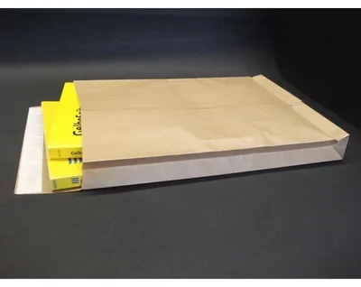 Produktbild von Faltentaschen 250x353x40mm B4 130g/qm haftklebend VE=250 St. braun