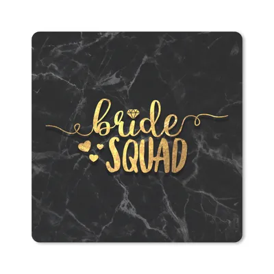 Produktbild von MuchoWow® Mauspad Mousepad Braut zu sein - Gold - Marmor 20x20 cm - Mousepads - Maus Mat - Pad - Mausunterlage - Desk Mat - Bureauartikeln