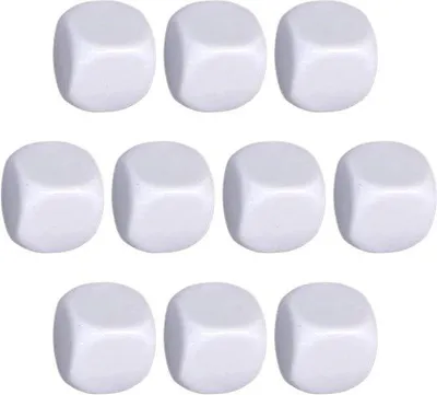 Produktbild von Famanu Acrylwürfel - Weiße Blankowürfel für kreatives Basteln - 16 mm