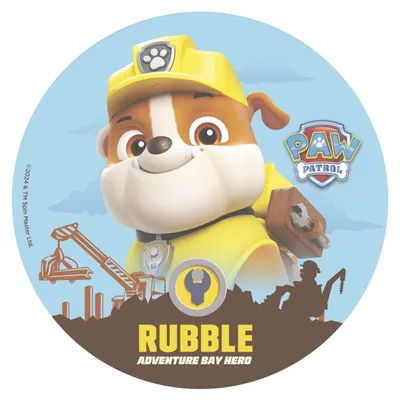 Produktbild von dekora - Paw Patrol Rubble Essbare Oblate Tortendeko 20 cm