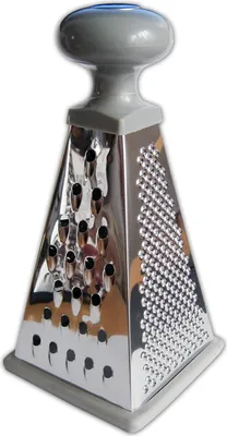 Produktbild von VIERKANTREIBE Edelstahl Turmreibe Gemüsereibe Multireibe Gemüsehobel Kartoffelreibe Käsereibe Küchenreibe Reibe Hobel 95 (Grau)