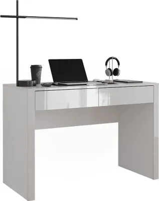 Zdjęcie produktu dla Biurko Vicco Annabelle Biały wysoki połysk/biały 110 x 50 cm z 2 szufladami, Model 55576
