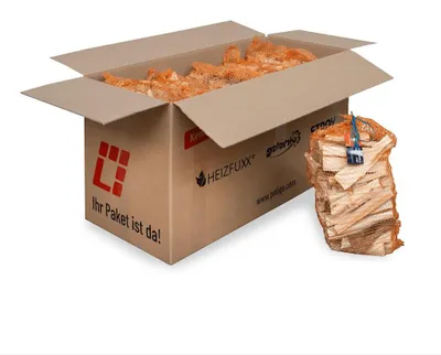 Produktbild von Heizfuxx Anzündholz Blue 18 cm 3kg x 5 Sack 15kg