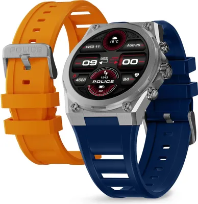 Produktbild von Police PEIUN00003X0 Herren-Smartwatch My.Avatar 2.0 Blau/Orange