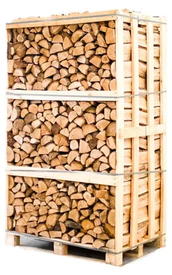 Produktbild von Palette kammergetrocknetes gespalten Eiche Brennholz 25cm