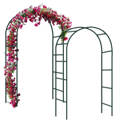 Productafbeelding van Boogvormige plantensteun van gepoedercoat staal voor klimplanten (set van 2)