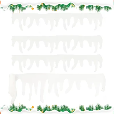Productafbeelding van Kunstsneeuwdecoratie met ijspegels, 120 cm, 4 stuks, voor winterdecoratie