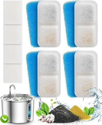 Obrázok produktu pre Náhradné filtre pre fontánky pre mačky z nehrdzavejúcej ocele s 3 filtrami s aktívnym uhlím
