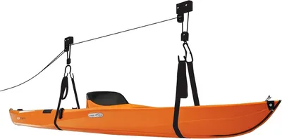 Productafbeelding van Hoteche Kajakophanging fietslift, kajakaccessoires met 16 m touw, plafondhouder voor kano's en fietsen, draagkracht 57 kg.