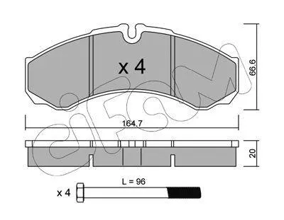 Produktbild von CIFAM Bremsbeläge Satz Bremsklötze für IVECO DAILY III Kasten/Kombi 822-212-0