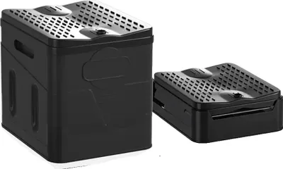 Obrázek produktu pro Přenosná toaleta, skládací konstrukce, vysoká nosnost, černá