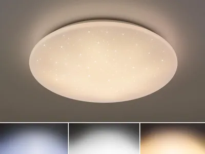 Produktbild von Große LED Sternenhimmel Deckenleuchte Tageslichtlampe mit Fernbedienung, Ø 60cm
