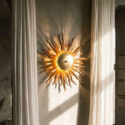 Produktbild von s.luce Diator L handgeschmiedete Sonne Rost- & Goldfarben