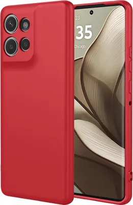 Produktbild von Hülle für Motorola Edge 50 - Phonesta Soft Silk Silikon Back Cover - Rot