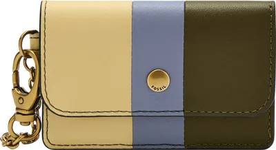 Produktbild von FOSSIL Kartenetui Valerie Lether Flap Card Case Multi Stripe grün