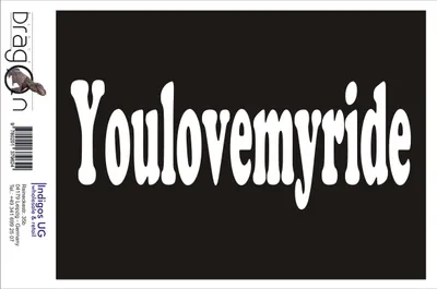 Produktbild von Aufkleber / Autoaufkleber - JDM / Die cut / Auto / OEM - Youlovemyride - 210x100mm schwarz - Heckscheibe / Heckscheibenaufkleber