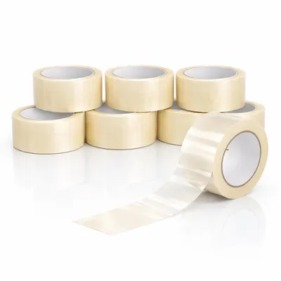 Produktbild von 6x transparentes Klebeband 66 Meter extra stark – Packband Paketband Verpackungsband Paketklebeband für Verpackungen wie Pakete & Paketbandabroller