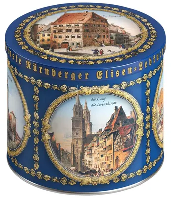 Produktbild von Wicklein Feinste Nürnberger Elisen-Lebkuchen Burg-Dose 200g
