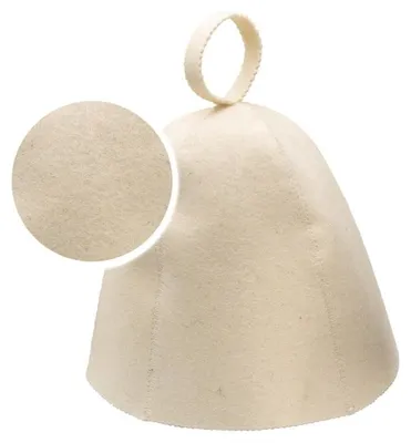 Produktbild von Saunamütze - Saunahut - Beige - 100% Polyester - Filzmütze