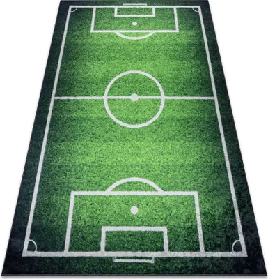Produktbild von BAMBINO 58690 Waschteppich Spielfeld, Fußball für Kinder Anti-Rutsch - grün Grün 140x200 cm