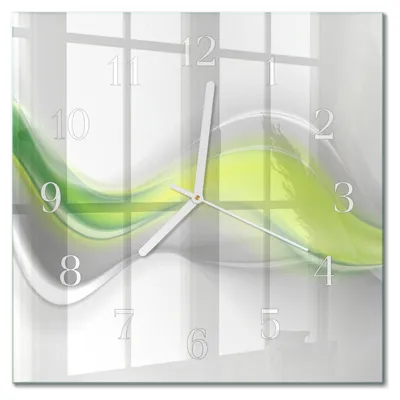 Produktbild von Tulup Glasuhr Wanduhr Küchenuhr Echt-Glas 30x30 cm Modern Dekorativ Geräuschlos Weiße Zeiger - Farbwellen