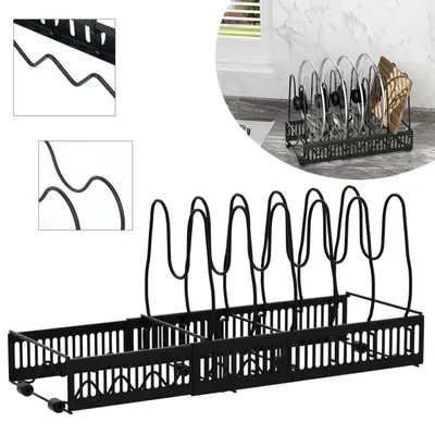 Produktbild von Pfannenhalter Küche, Erweiterbarer Pfannen- und Topfdeckelhalter, Deckelhalter, Pfannen Organizer