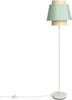 Produktbild von Stehlampe aus Stoff und Metall Chulu Grün