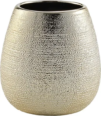 Obrázek produktu pro Zlatý kelímek na zubní kartáčky, keramický, TRESOR, 9 x 9 cm