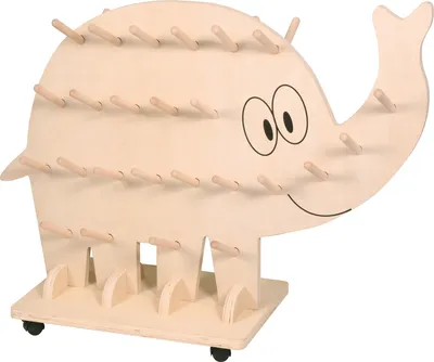 Immagine prodotto di EDUPLAY 110490 Elefante da stivale per 25 coppie, 106 x 39,5 x 83 cm, legno