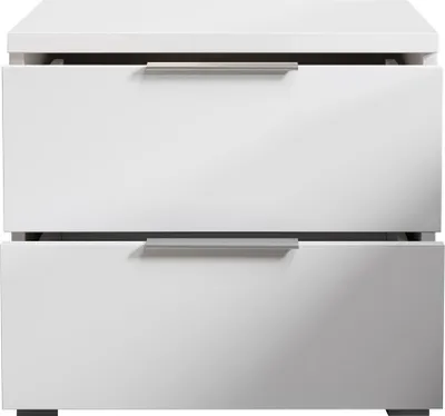 Produktbild von Nachtkommode Smilla Vaja weiß mit 2 Schubkästen