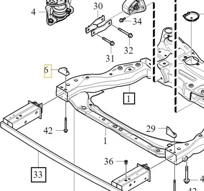Produktbild von VOLVO S90 V90 II rechts Motorschlitten Federbeinaufnahme 31387654