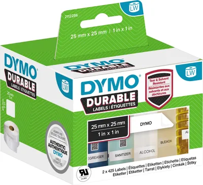 Immagine prodotto di DYMO LW-Kunststoff-Etiketten 25x25mm 2x 850St weiß permanent