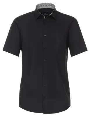 Produktbild von Venti - Modern Fit - Herren Businesshemd Kurzarm (634079400), Größe:46, Farbe:Schwarz (800)