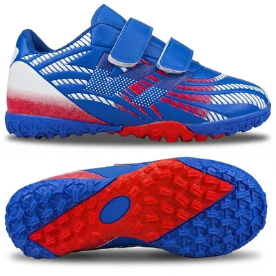 Produktbild von Jungen Multinocken Klettverschluss Fußballschuhe Sportschuhe in Blau Pancallo Gr.28