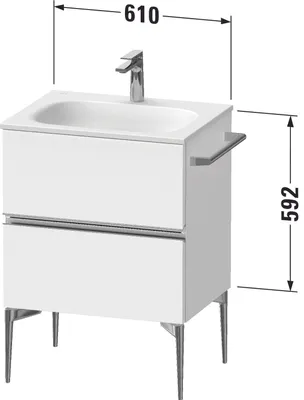 Produktbild von DURAVIT SV46500BD180000 Sivida WTU 610x592x477mm,f. Bodenst.