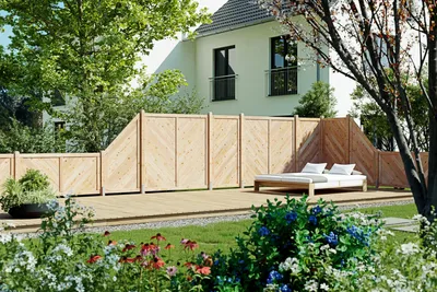 Produktbild von Massivzaun Tor geschlossen 90x180 cm Douglasie unbehandelt