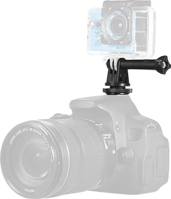 Zdjęcie produktu dla Adapter do montażu lampy błyskowej na statywie z gorącą stopką do GoPro Session, Hero 6 5 4 3+ 3 kamer sportowych do lampy pierścieniowej LED do lustrzanek cyfrowych