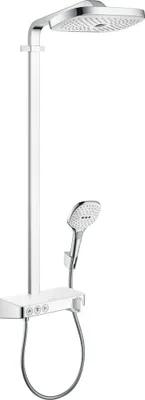 Image de Hansgrohe Tuyau de douche Raindance Select Weiss / chrom mit Kopfbrause Raindance E Air 3jet 300mm