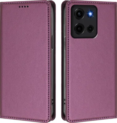 Immagine prodotto di Custodia in pelle per Motorola Moto G 5G 2025, custodia magnetica in Finto cuoio con supporto Viola